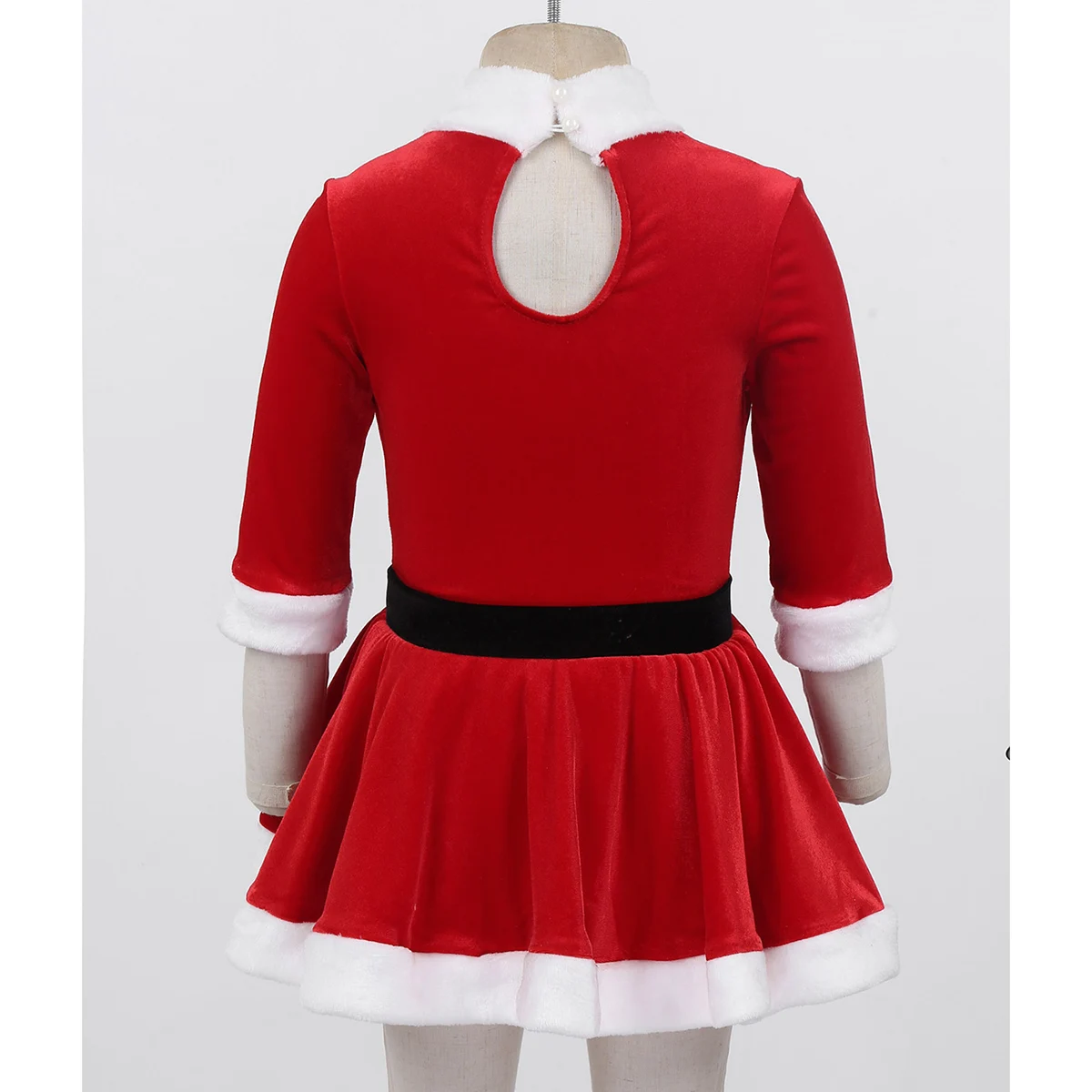 Детский Рождественский танцевальный костюм Санта-Клауса для девочек