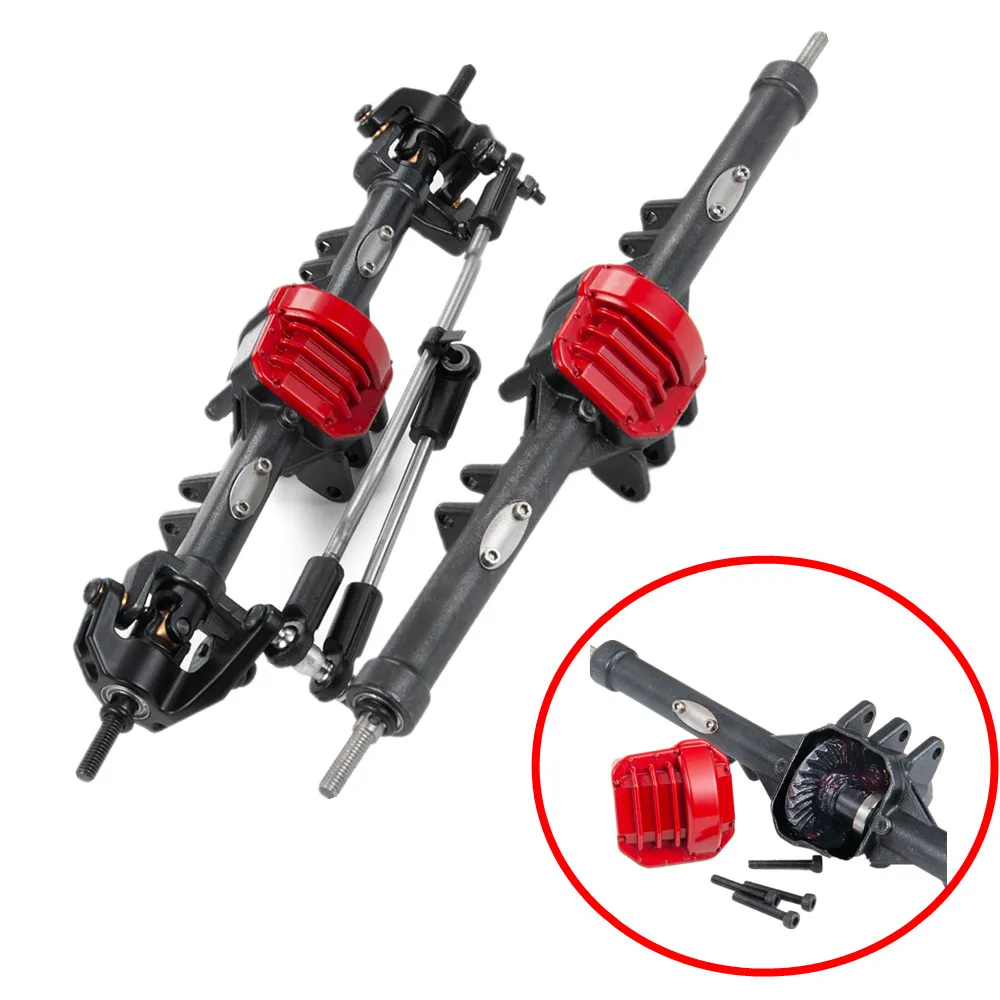 Передняя и задняя оси YEAHRUN Steel Complete Alloy для 1:10 RC Rock Crawler Scx10 90047 90046 90059 90060|Детали