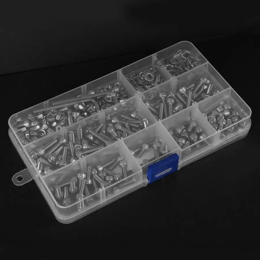 662 шт./компл. набор винтов 304 из нержавеющей стали цилиндрический винт +