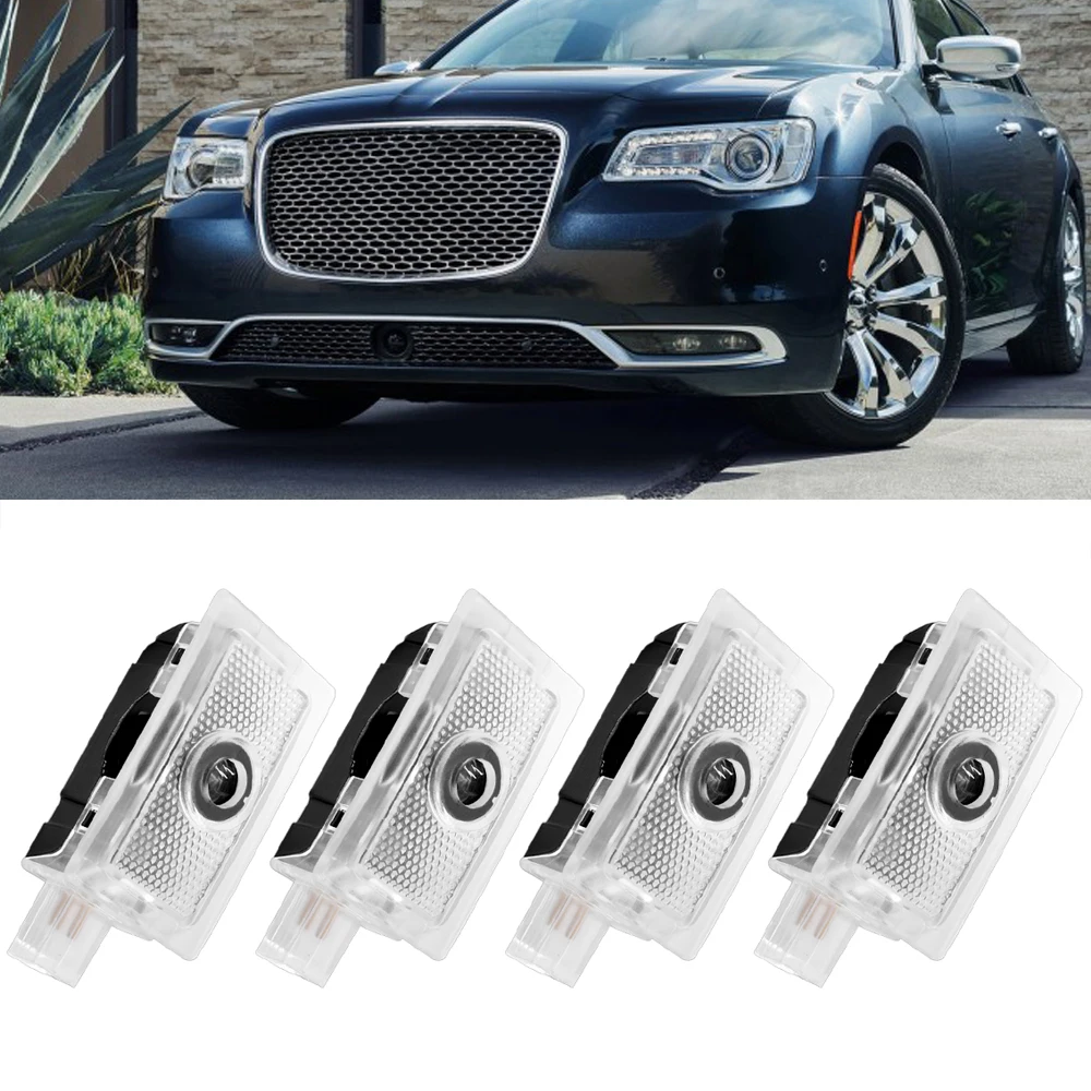 

2 Pcs For Chrysler 200 300 Sebring Led Door Light Logo Laser Project Welcome Lamp Wireless Car Luces Projection Ghost Flashlight