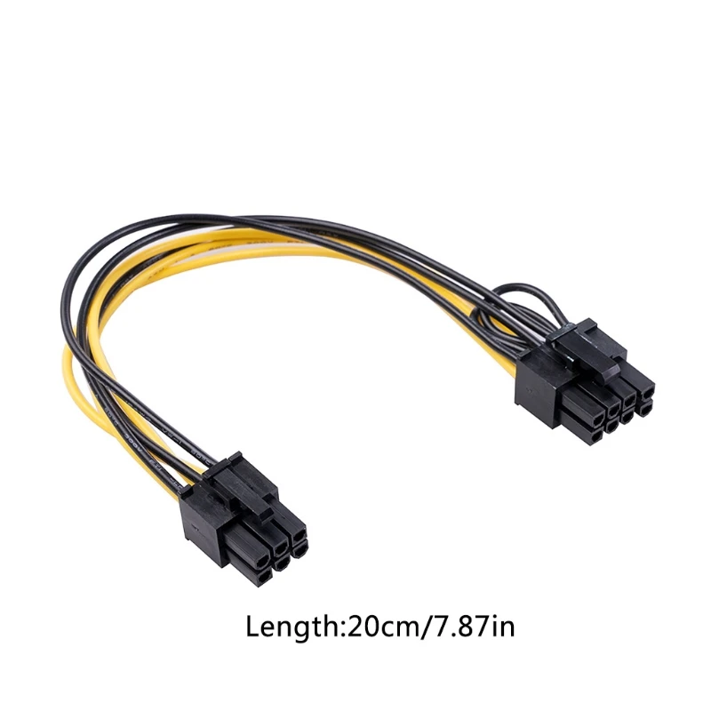 

Силовые кабели адаптера 20 см с 6 Pin на 8 Pin, 6 Pin на Dual PCIe 8 Pin (6 + 2), Графическая карта, PCI Express, адаптер питания, GPU