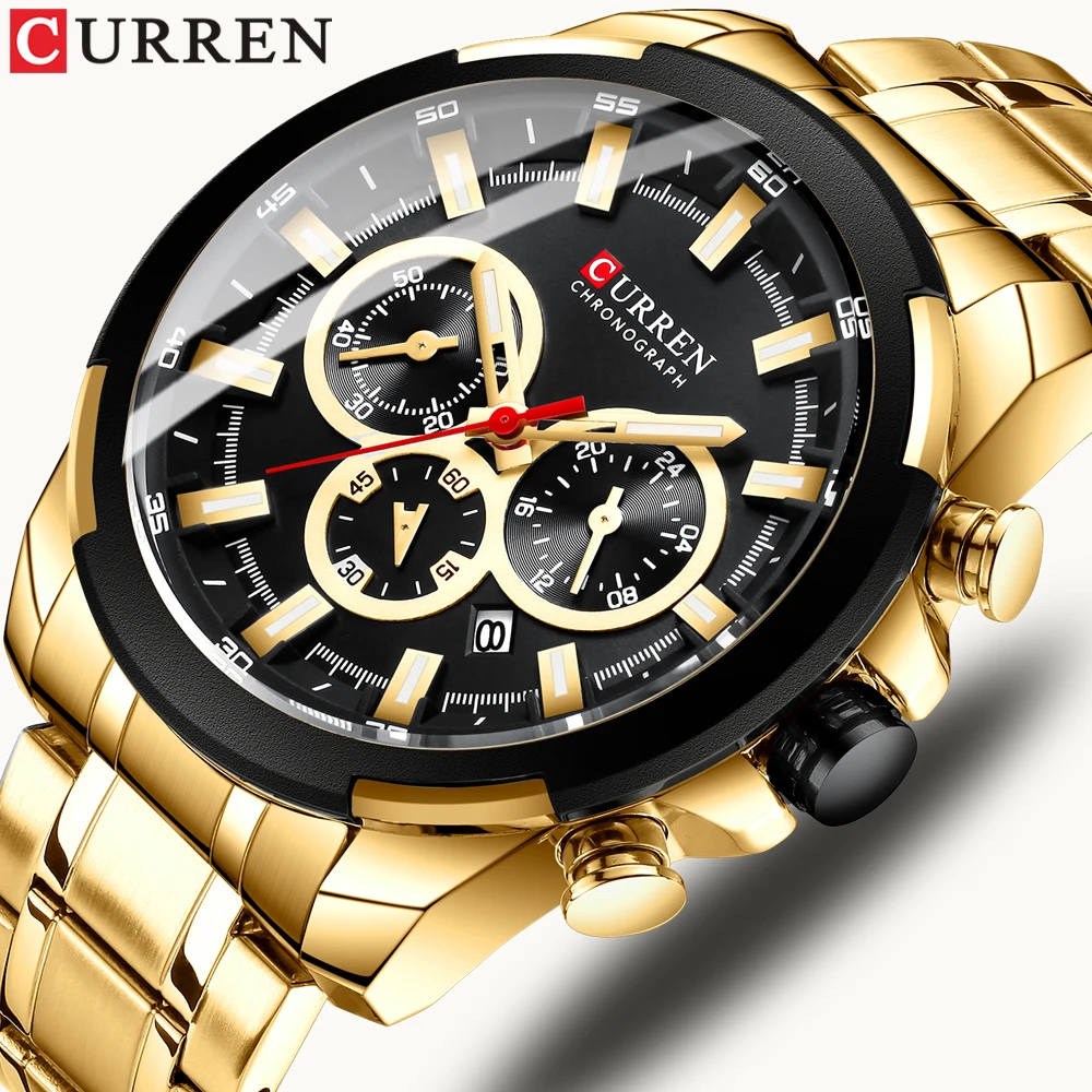 

CURREN Quartz Watch for men Top Brand Luxury Fashion Business watches Steel Waterproof man Sport Wristwatch Relogio Masculino