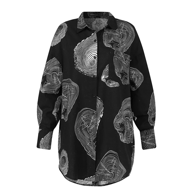 Блузка Celmia Женская в клетку модная винтажная клетчатая рубашка с длинным рукавом