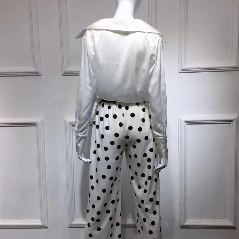 DEAT 2020 new spring fashion women clothing round neck full sleeves lace straps V-neck sexy stain shirt female blouse WE05100L | Женская