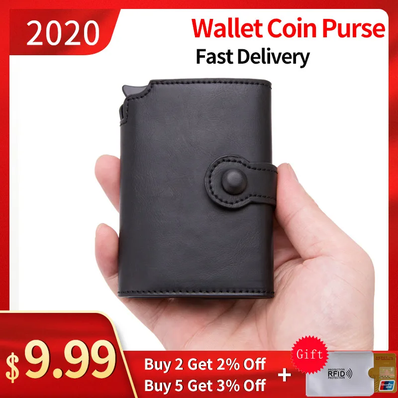 

Чехол-кошелек мужской с RFID-защитой и отделением для карт, из алюминия, 2021