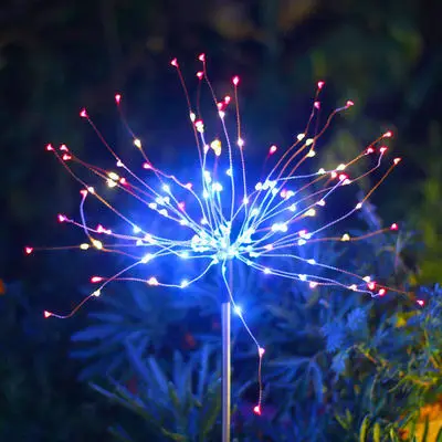 

Outdoor LED Solar Fireworks Lights Waterproof String Fairy Light for Home Garden Street Lamp Christmas Decoration 90/150 LED