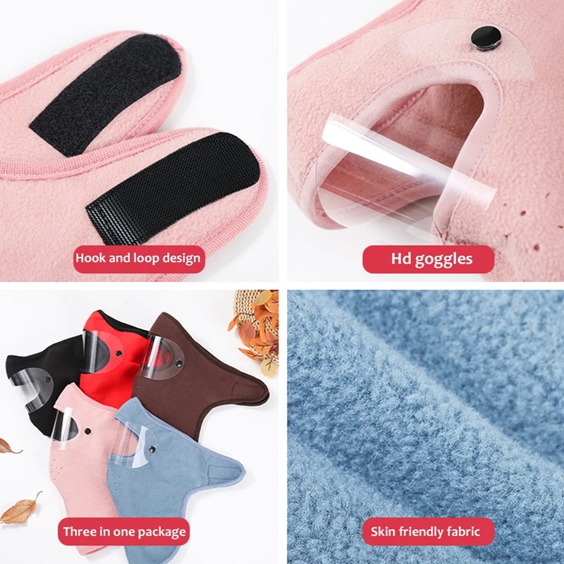 

Windproof and warm Full face mask antifog Removable Eye protection screen Winter Keep warm cycling Mask Motorcycle mask