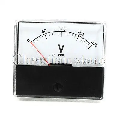 Пластиковый прозрачный циферблат постоянного тока 0-200 в вольтметр Аналоговый |