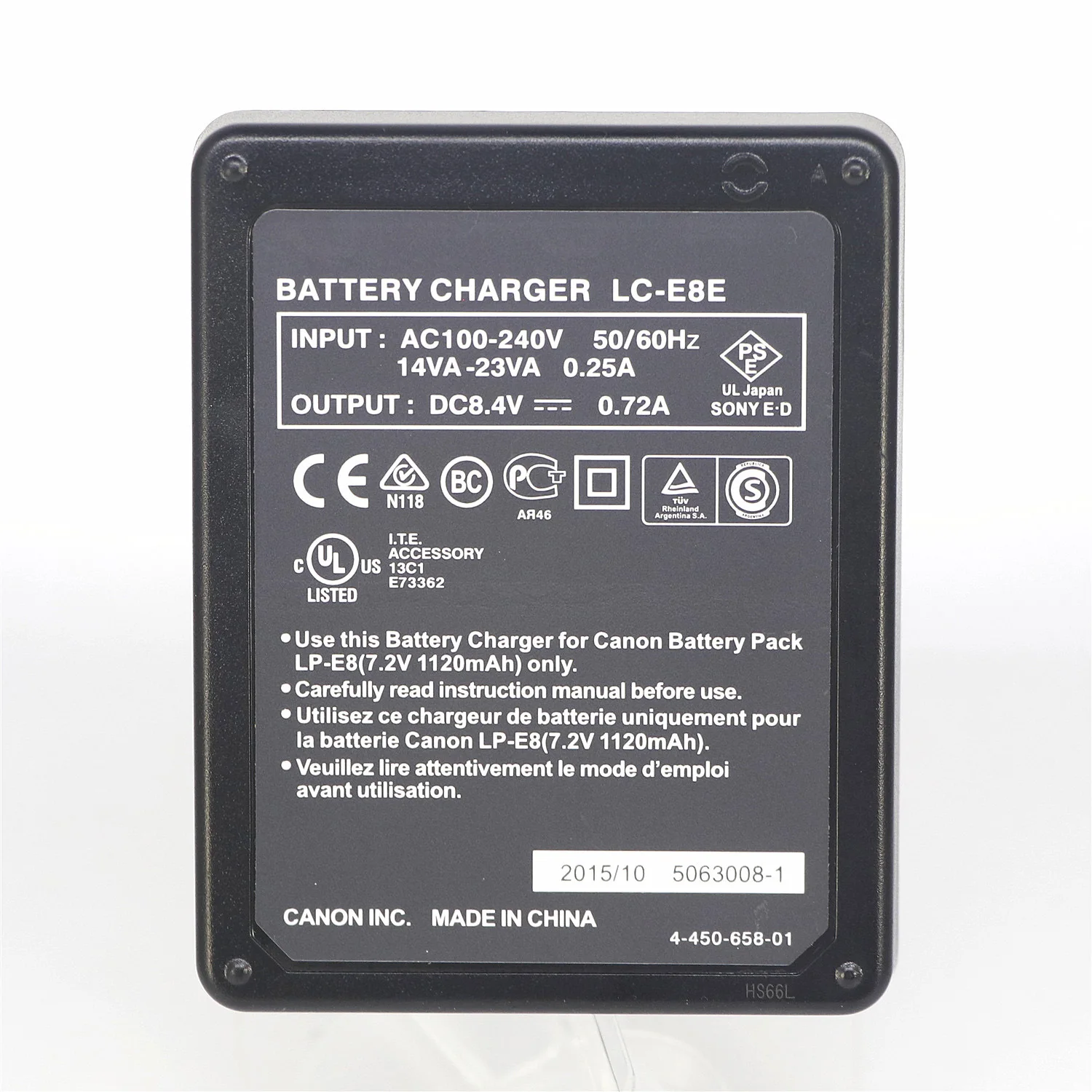 Оригинальное зарядное устройство LC-E8 LC-E8E для Аккумуляторов Canon LP-E8