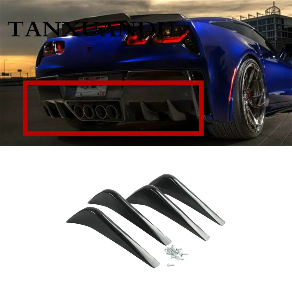 4 шт./компл./набор грунтовка ABS задний бампер нижний воздушный диффузор плавник