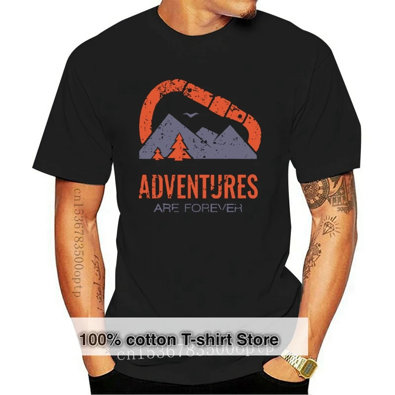 

Мужская футболка с коротким рукавом Adventures Are Forever, серая футболка для скалолазания, походов, 2020