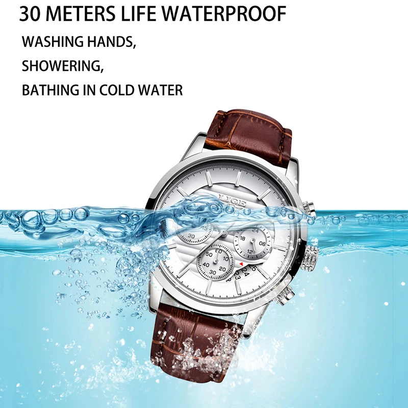 Новинка 2020 часы мужские LIGE модные спортивные кварцевые брендовые роскошные