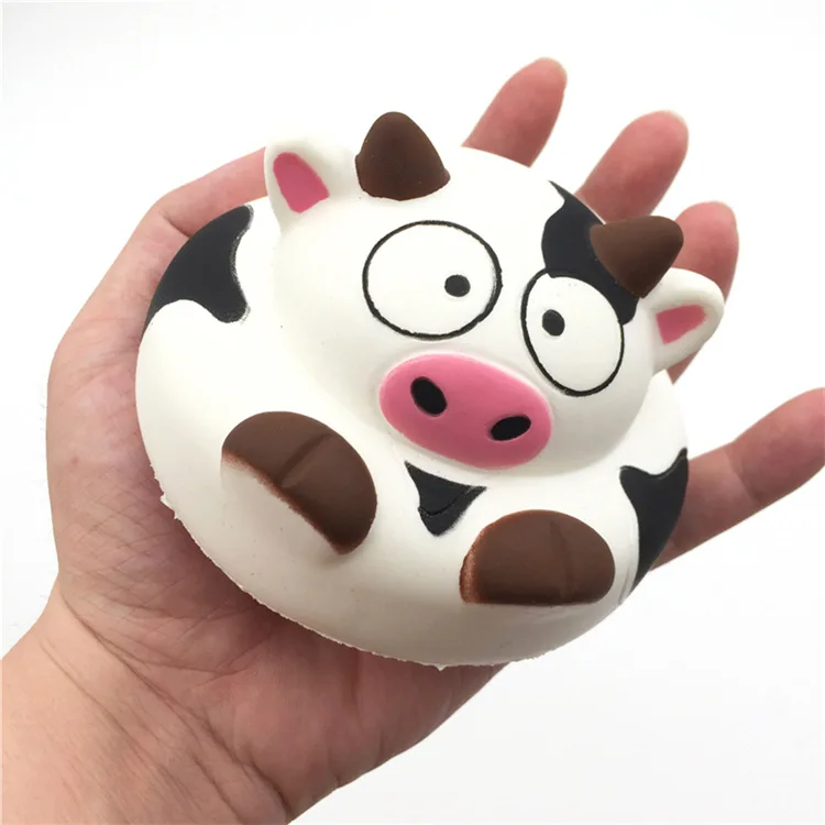 milk cow Мягкие медленно растущие мягкие игрушки милые Kawaii Jumbo большой розовый единорог мультфильм животных мягкие игрушки Jumbo - Цвет: milk cow