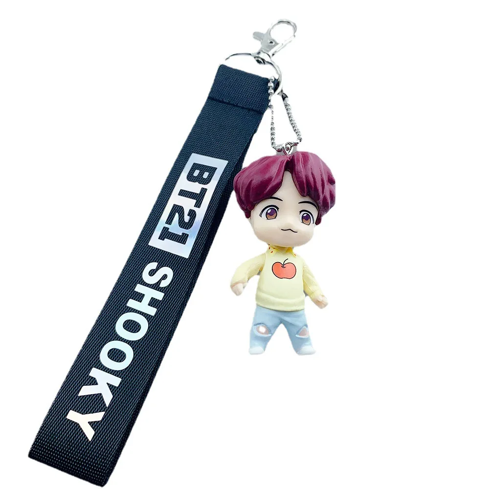 

Kpop Keyring Set Popular HBTSC 3D Toys keychain with creative cartoon image jewelry school bag pendant bag pendant pendant BT21