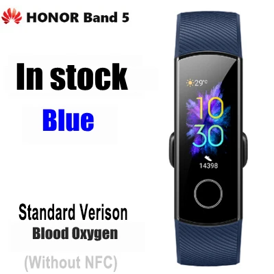 huawei Honor Band 5 стандартная версия умный Браслет Монитор кислорода в крови оксиметр здоровье браслет для мужчин и женщин - Цвет: Blue