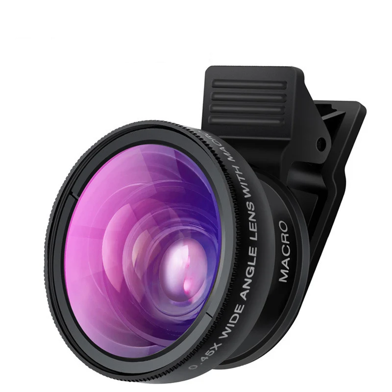 Camera Lens for IPhone Samsung Huawei Universal HD 0.45X Wide Angle Len & 12.5X Macro Mobile Phone |