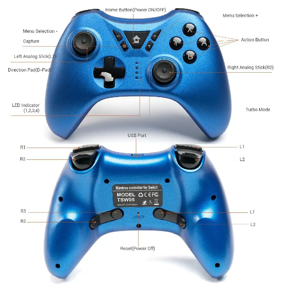 Eas tV ita геймпад Bluetooth беспроводной игровой контроллер Джойстик для Nintendo