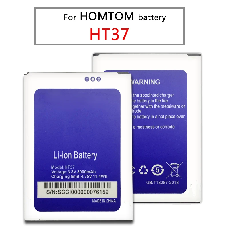 Для HOMTOM HT37 Pro / 3000 мАч аккумуляторная батарея для мобильного телефона