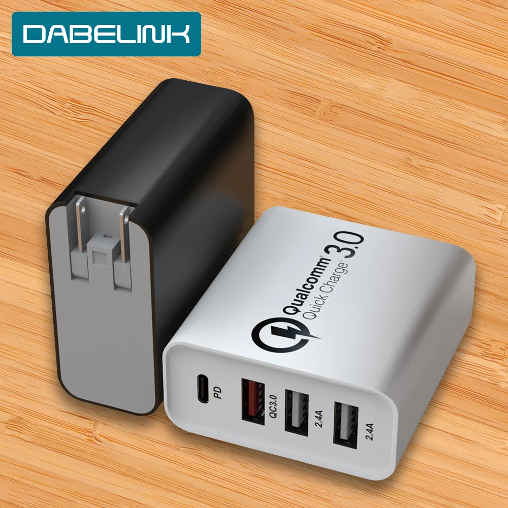 Зарядное устройство PD 48 Вт QC 3 0 4 USB Type C для xiaomi 10 9 Apple Mac Phone 11 Pro Airpower зарядное
