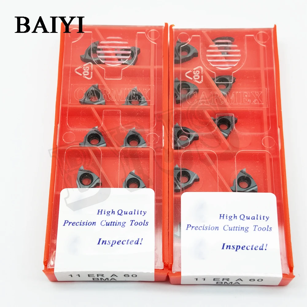 10pcs carbide threading insert 11ER A60 BMA lathe thread tool Internal Processing stainless steel and 11 ER | Инструменты