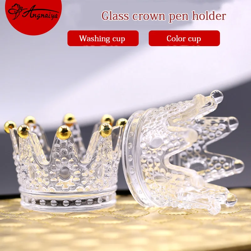 ANGNYA Корона щетка для ногтей дисплеер стенд трехмерное тисненое стекло дизайн