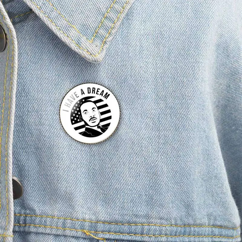 

African American Protest I Can't Breathe Brooch Pin Badge Tinplate Brooches Jewelry