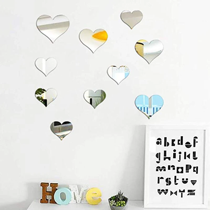 10 шт. зеркальные настенные Стикеры для спальни и гостиной | Дом сад