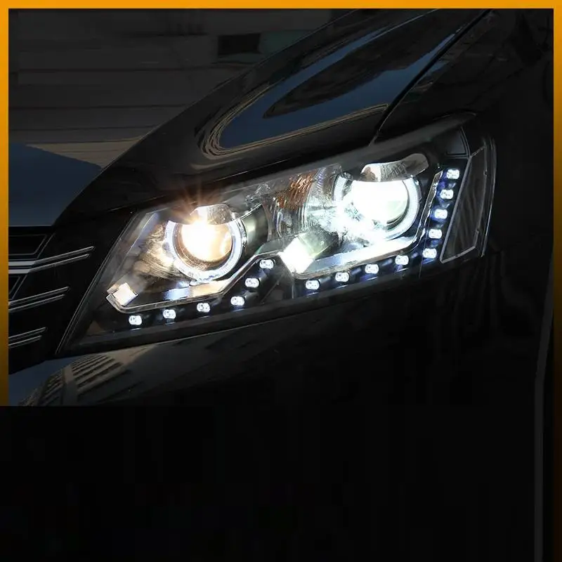 Автомобильные аксессуары для дневных ходовых автомобилей Drl Led Cob фары автомобильные фары в сборе 11 для Volkswagen Passat