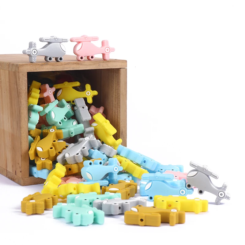 

5 шт./лот, Мультяшные силиконовые бусины, Детские бусины для прорезывания зубов, цепочка для соски, аксессуары для ожерелья, безопасные игруш...