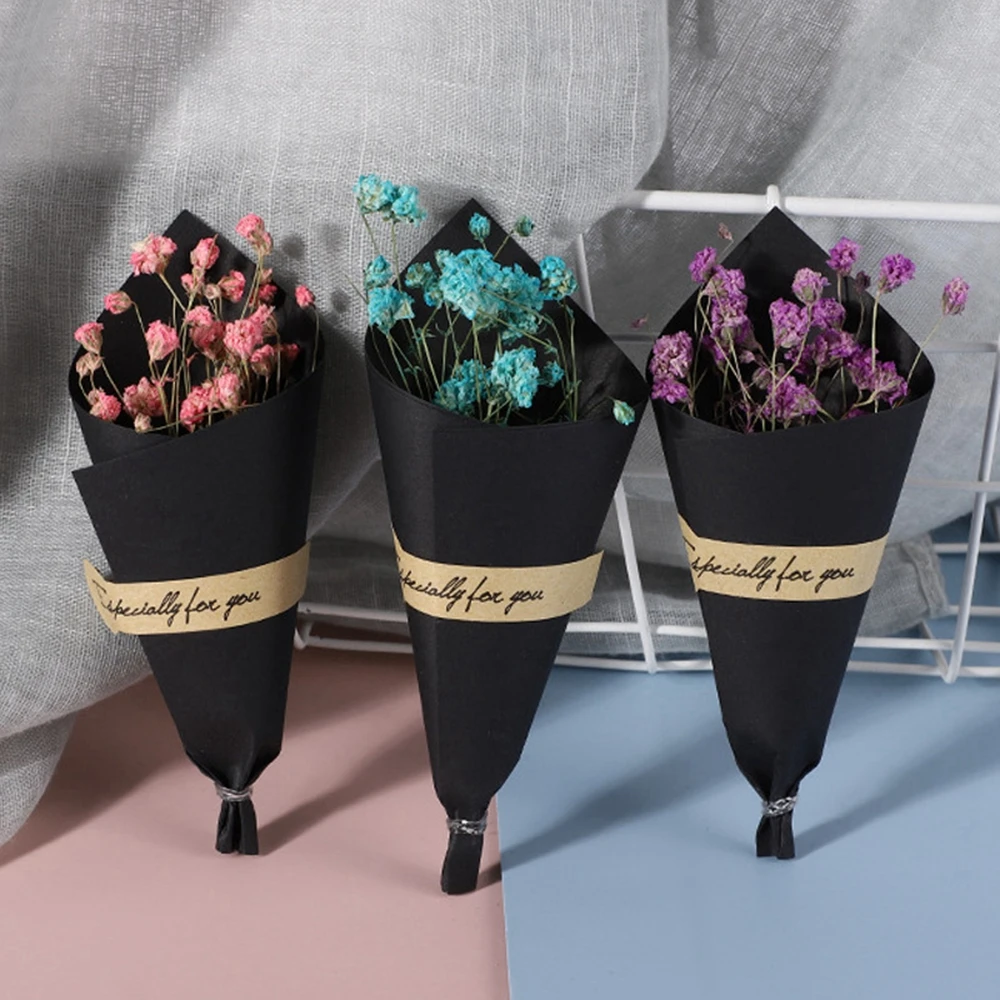 Миниатюрный букет из натуральных сухих цветов настоящие счастливые сухие цветы