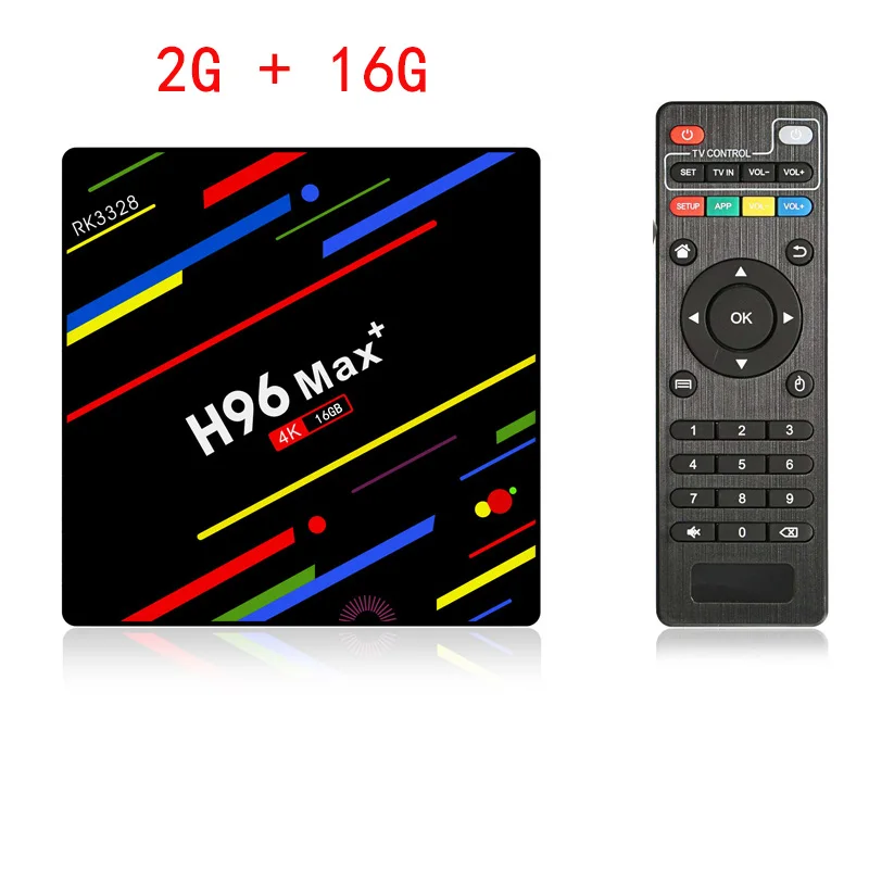 2G 16G Normal remote H96 MAX Plus Smart tv Box Android 9,0 4 Гб 64 Гб Rockchip RK3328 5G Wifi H.265 4K Youtube Netflix Google Play IP tv медиаплеер - Цвет: 2G 16G Normal remote