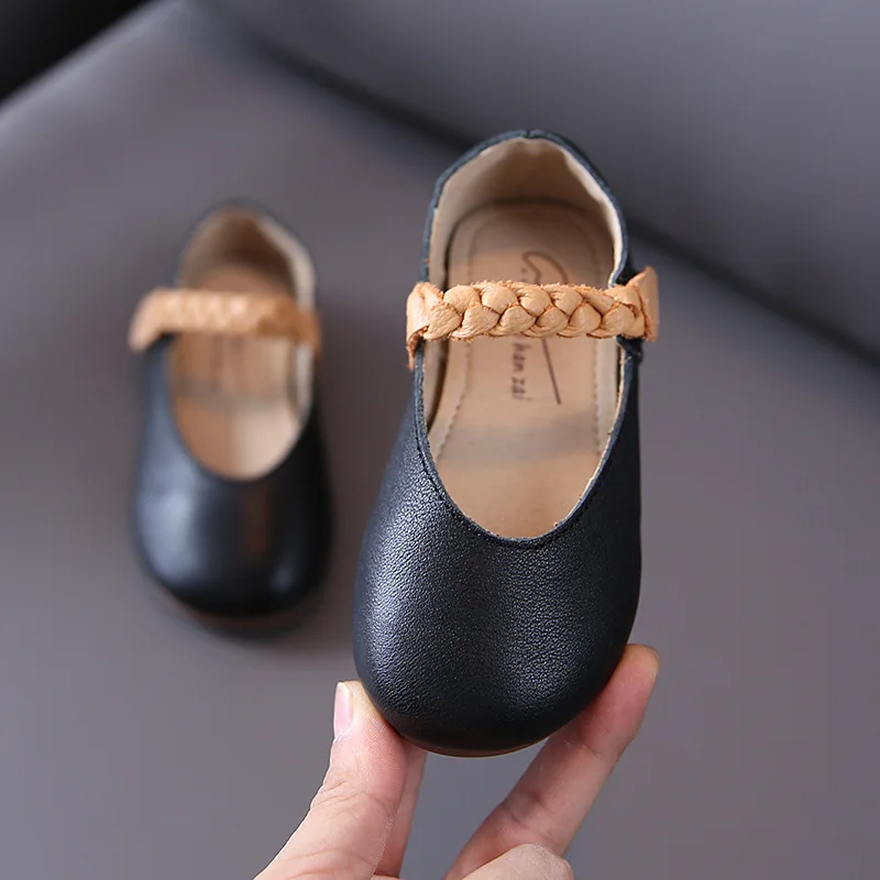 Кожаные туфли принцессы для девочек Модельные из натуральной кожи Цвет розовый