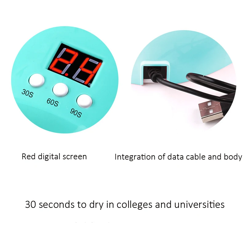 

New Nail Dryers USB Plug 36W High Power 12 LED Light Source Lamp Beads 30S/60S/90S