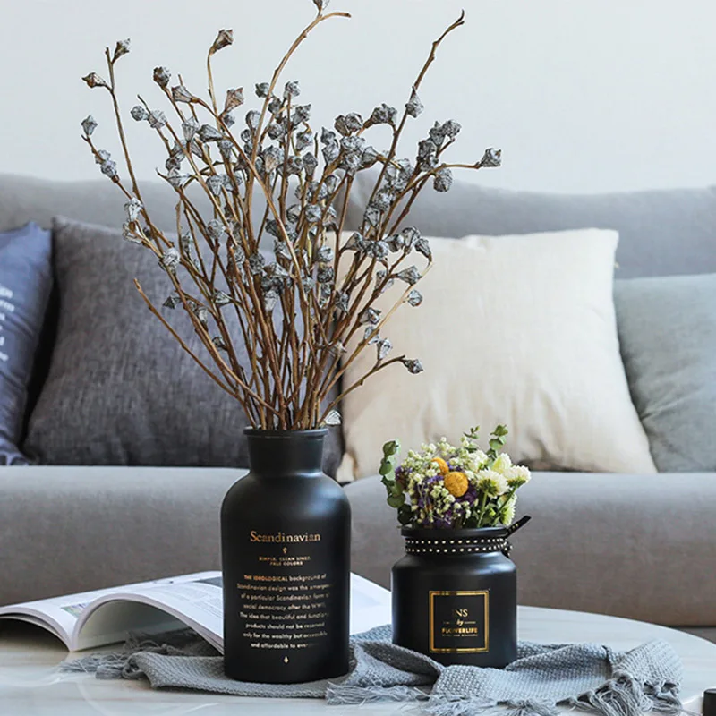 

Nordic Style Flower Vase Frosted Glass Desk Vases Ins Decor Flowerpot Art Vase Cute Home Glass Crafts Drop Shipping
