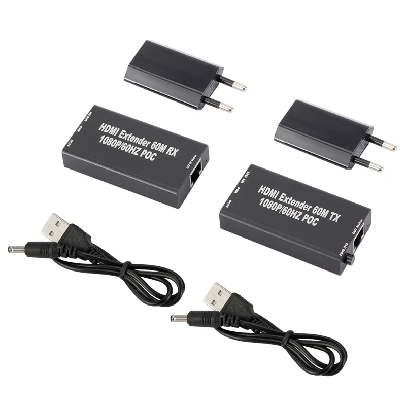 Ethernet-конвертер адаптер-удлинитель 60 м HDMI-совместимый удлинитель кабеля