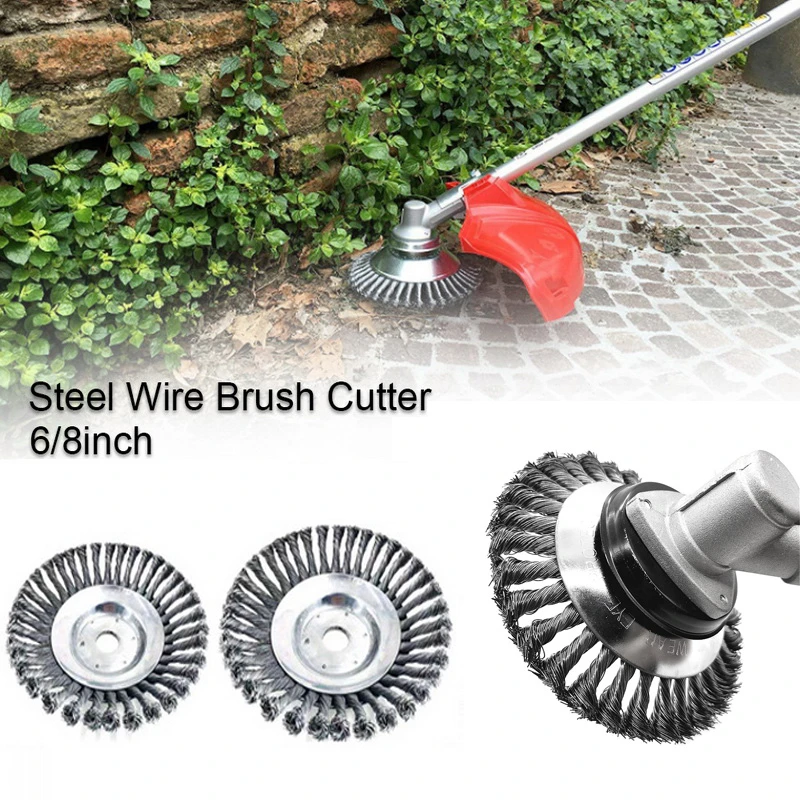 

6/8 inch Grass Trimmer Cutter Head Brush Cutter Manganese Steel Wire Wheel Mower Garden Lawn Machine Accessories