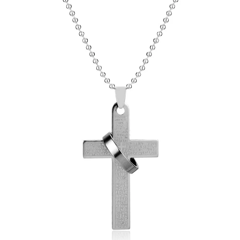 Ожерелье из нержавеющей стали с христианскими библиями для женщин и мужчин