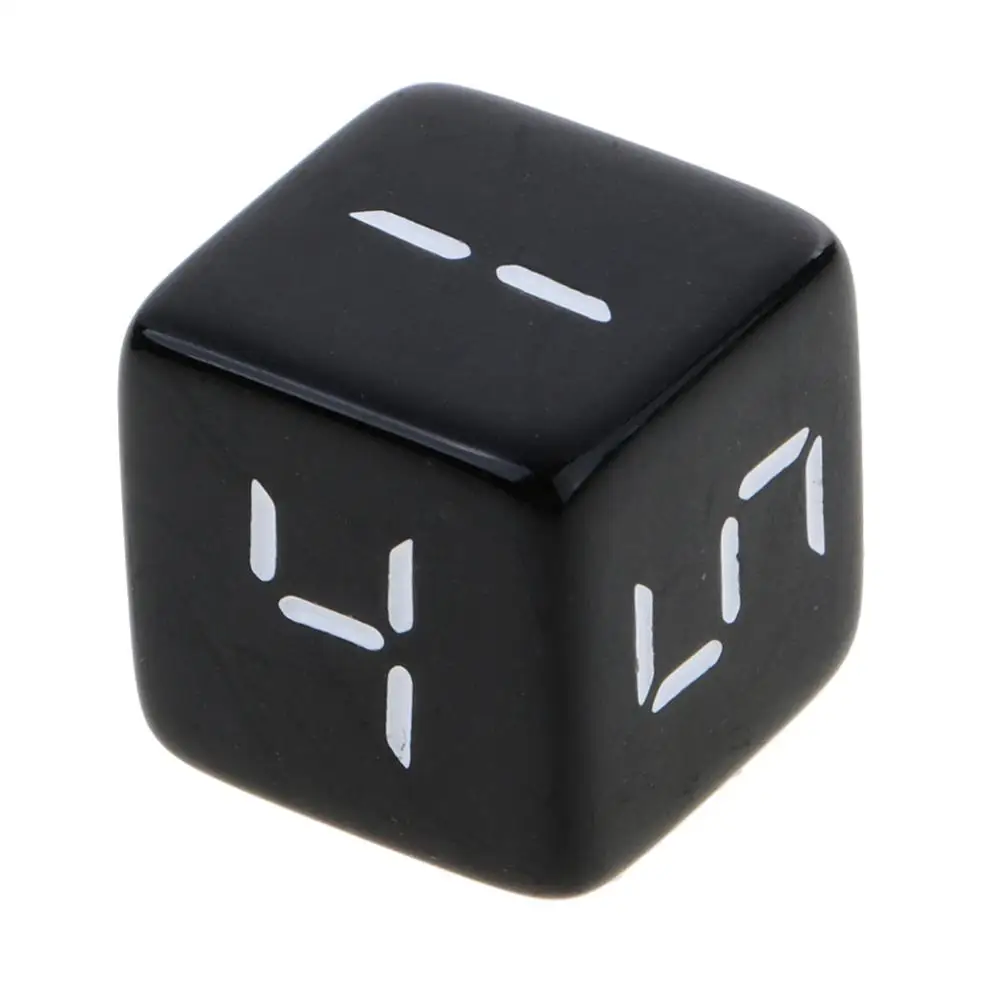 10 шт. D6 игральные кости шестигранные черные с белыми цифрами квадратными краями