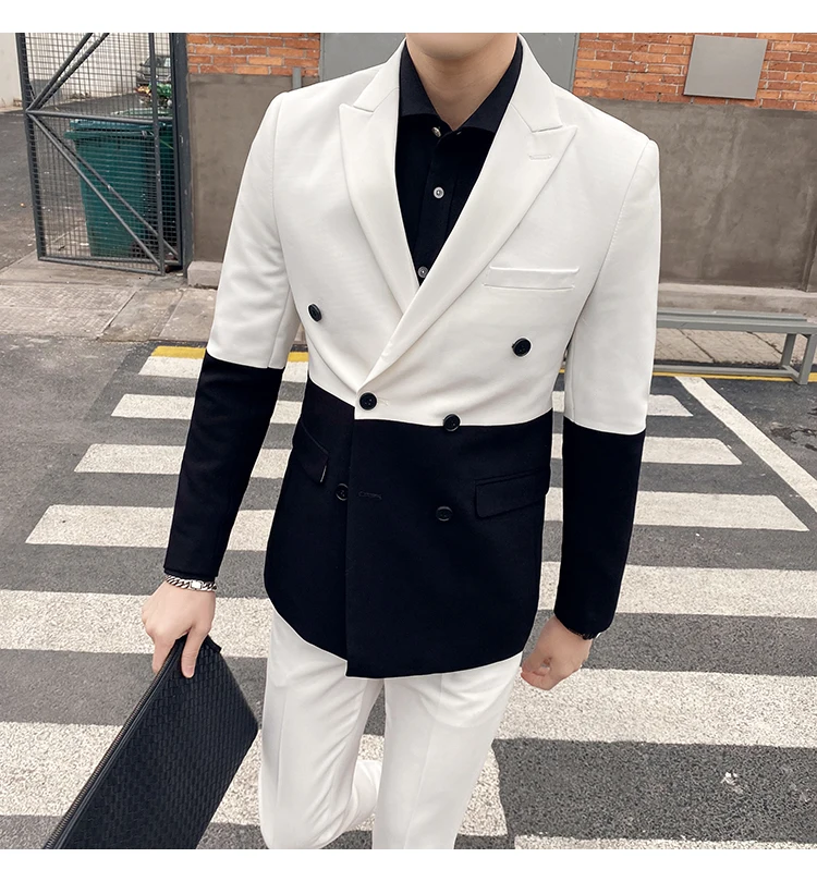Traje Novio, мужские вечерние костюмы контрастных цветов, мужские костюмы для сцены, приталенные костюмы, брюки для выпускного, двубортный костюм, мужской костюм