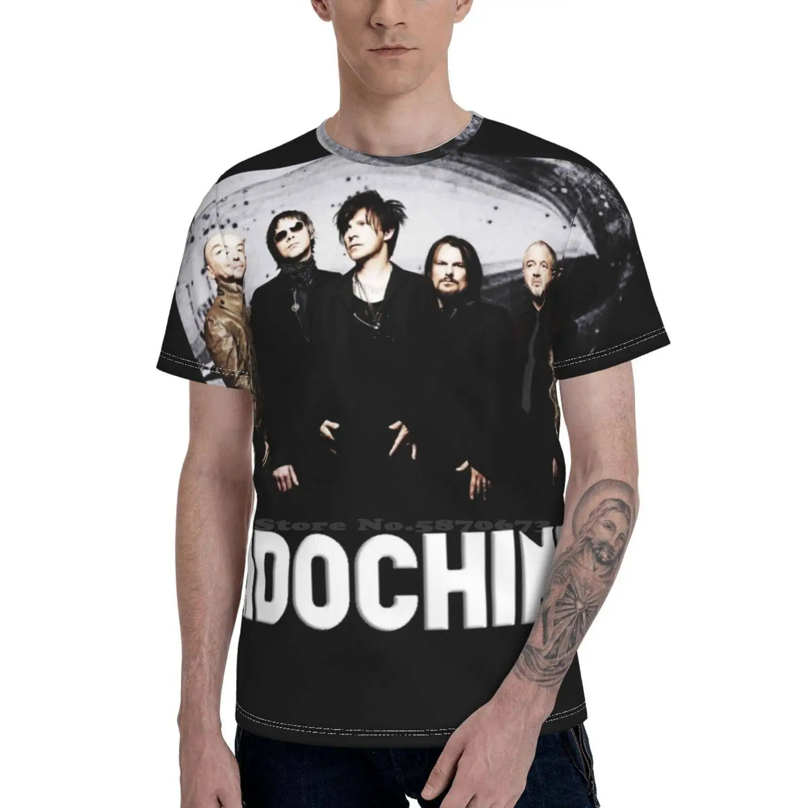 Повседневная мужская футболка в стиле Индокитайский 3D оверсайз с французским