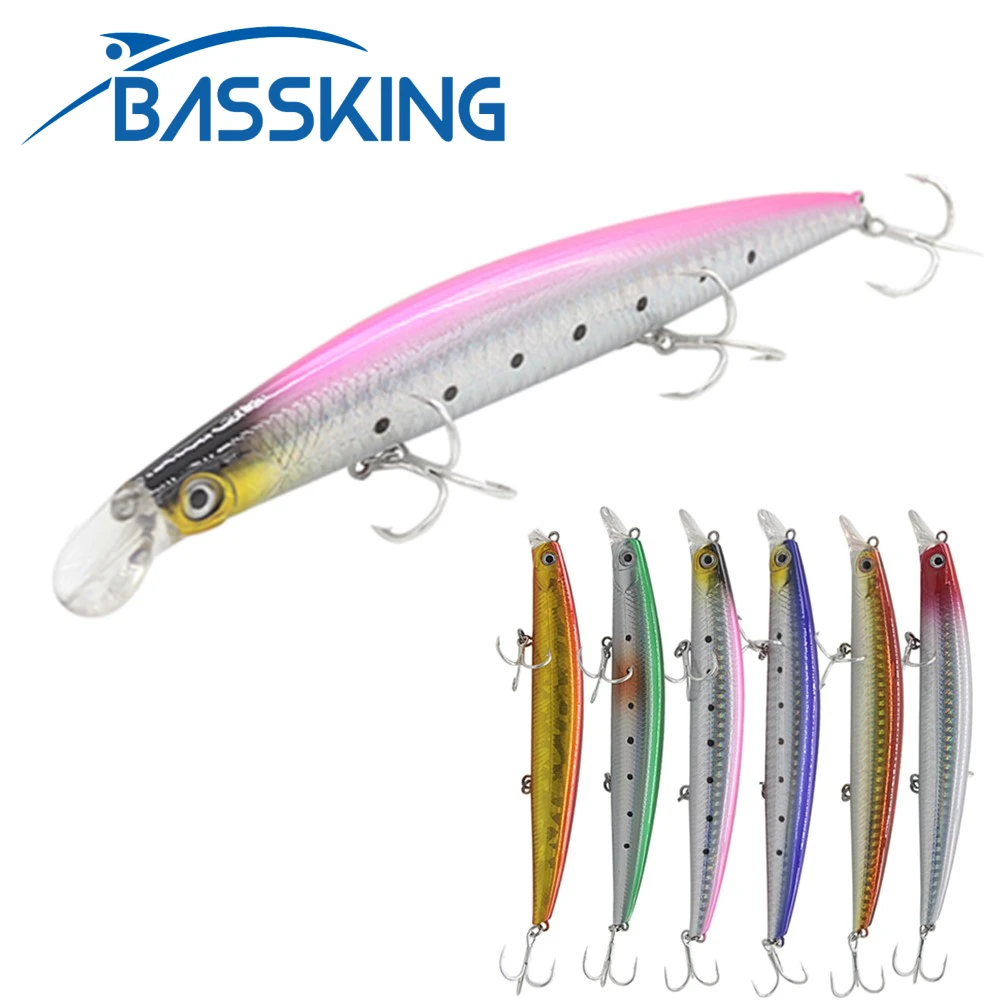 

Новая блесна для рыбной ловли BASSKING, 90 мм/12 г, 120 мм/17,7 г, искусственная блесна для морской воды, качественная профессиональная плавающая блесн...