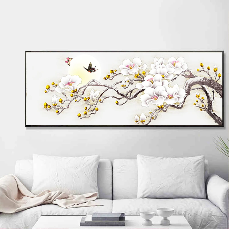 5d квадратная новая алмазная живопись поступления Магнолия Алмазная вышивка