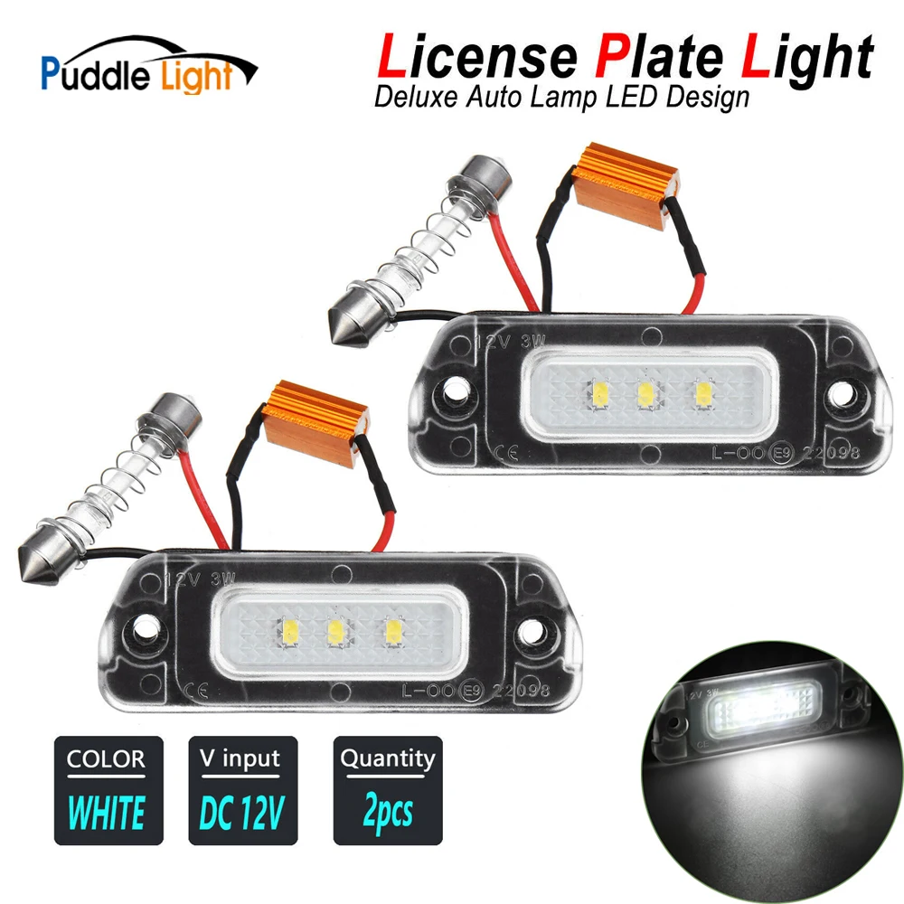 2 шт. светодиодные лампы для номерного знака Mercedes Benz W164 GL63 AMG GL550 GL500 GL450 GL350