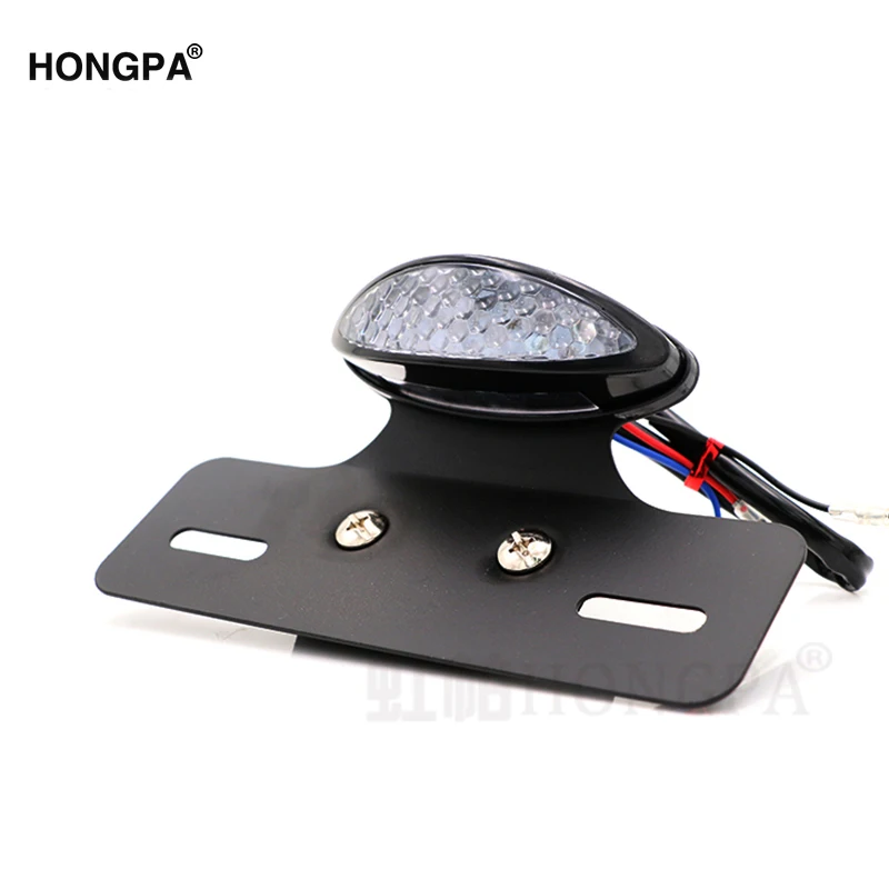 Прозрачный/красный/дымчатый мотоциклетный задний светильник универсальный