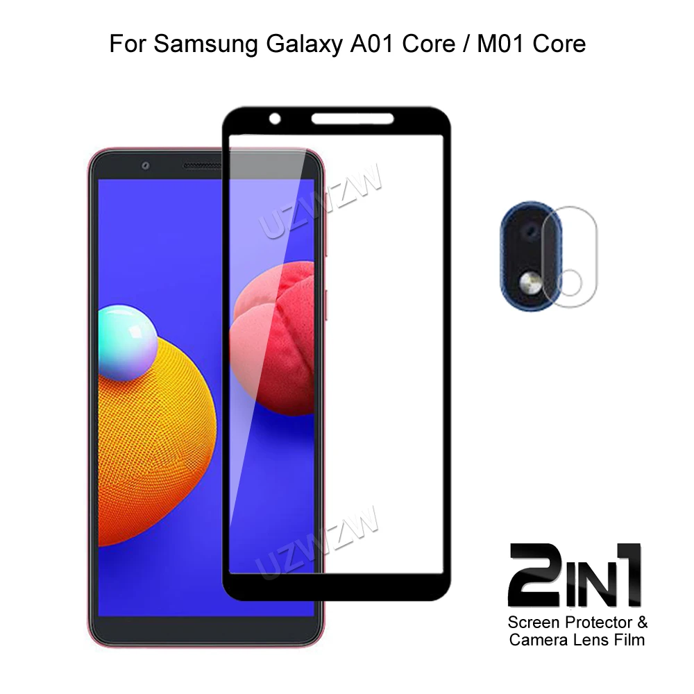 

For Samsung Galaxy A01 Core / M01 Core Camera Lens Protecting Film & Full Cover Protective Tempered Glass Screen Protector