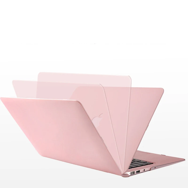 Пластиковый матовый розовый чехол для ноутбука Macbook Pro Air retina 11 12 13 15 дюйм чехол для клавиатуры защитный чехол для ноутбука чехол