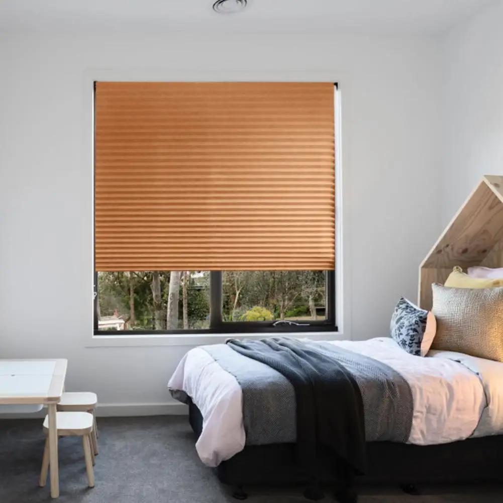 

Self-Adhesive Pleated Blinds Bathroom Balcony Half Blackout Curtains for Living Room Window Door Decor Blinds Half Blackout