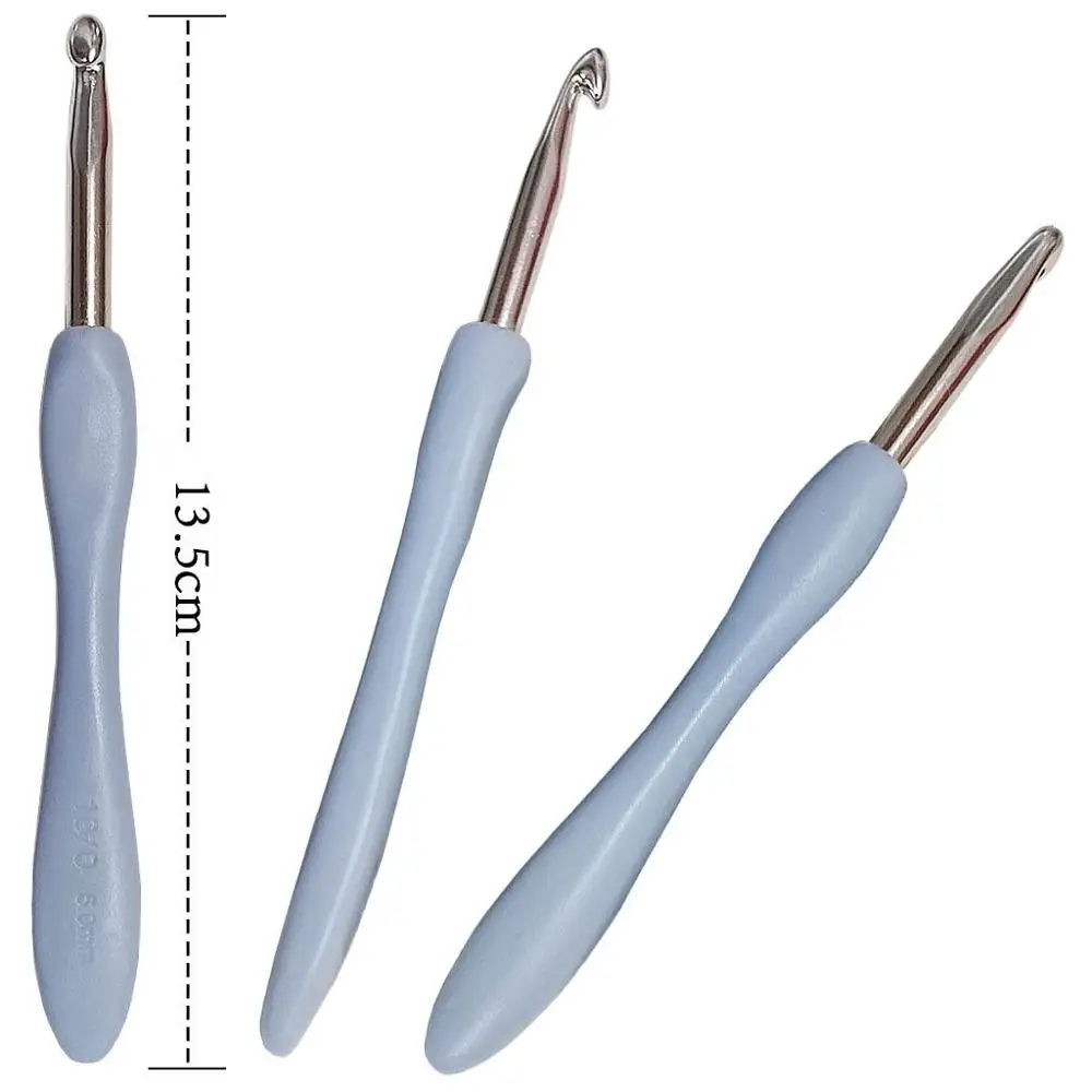 Цветные Алюминиевые крючки для вязания набор спиц инструментов плетения и