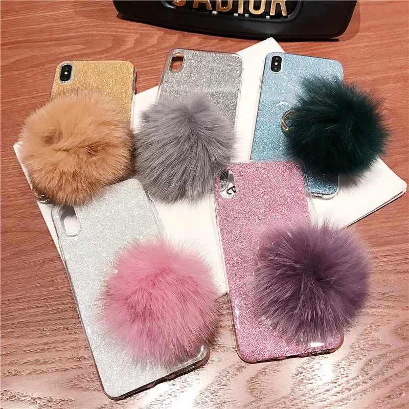 Case For LG G6 G7 G8S ThinQ K30 2019 W10 W30 Stylus 3 K40 K50 Q6 Q7 Q8 Q60 V9 V10 V20 V30 V40 K7 K10 K8 2018 Plush Glitter Cover | Мобильные