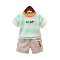 summer baby boys clothes cotton children stripe t shirts shorts 2pcssets infant leisure outfit kids fashion toddler tracksuits